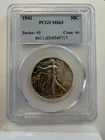 1941 50C PCGS MS63 HALF DOLLAR WALKING LIBERTY SILVER CERT #6549717