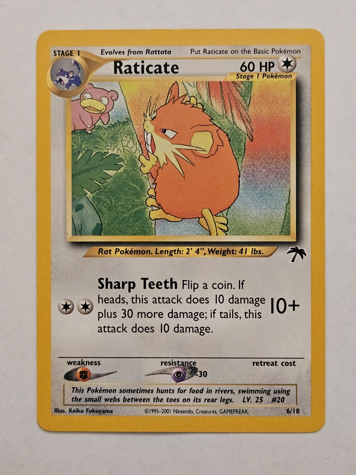 Pokemon Raticate 6/18 Southern Islands Promo NM/MT Excellent Condition