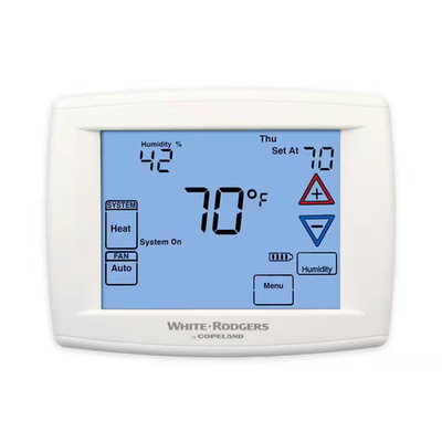 White-Rodgers 90 Series Blue, 7 Day Programmable, Heat Pump (2H/1C) Touchscreen