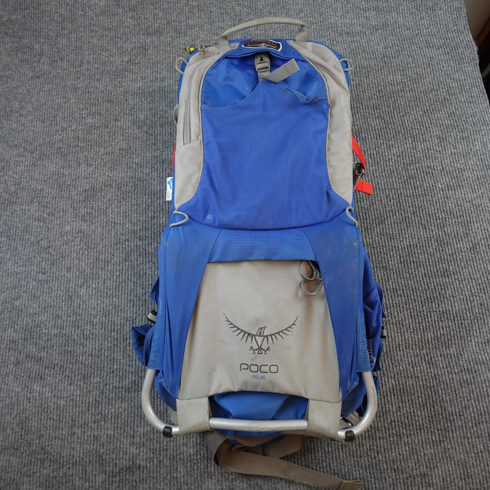 Osprey Poco Plus Baby Backpack Child Carrier Blue Toddler Hiking Pack Nylon
