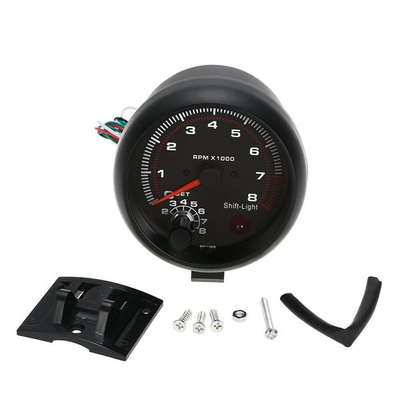 #ad 3.75quot; Car Universal Tachometer GaugeAutomotive Tachometer Kit White Inter Sh... $35.26