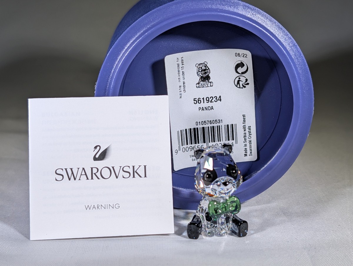 Swarovski Crystal Figurine Baby Animals PLUSHY THE PANDA - 5619234