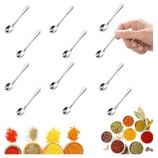 12 Stück kleine Edelstahl Löffel für Gewürzgläser Salz Zucker 7,5cm