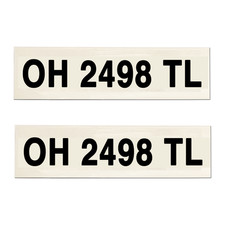 Boat Registration Numbers Vinyl Decal Set 3" Tall USCG State Compliant 869