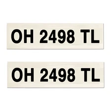 Boat Registration Numbers Vinyl Decal Set – 3" Tall USCG & State Compliant 869