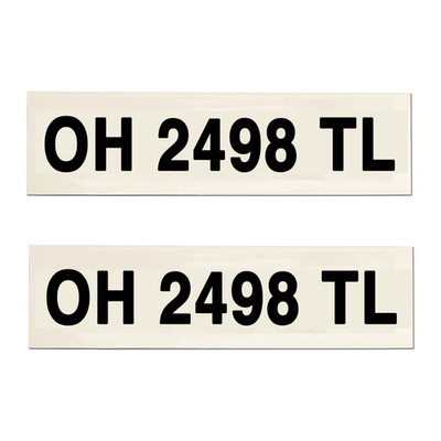 Boat Registration Numbers Vinyl Decal Set   3'' Tall USCG & State Compliant 869