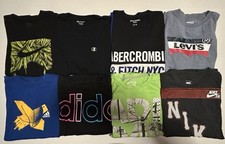 Lot Of Boys Winter Shirts Youth Size Large Short Sleeve Adidas Nike Champion