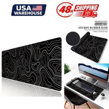 HGWALP Large Gaming Mouse Pad XXL 900x400x3mm Extended Desk Mat with Stitched