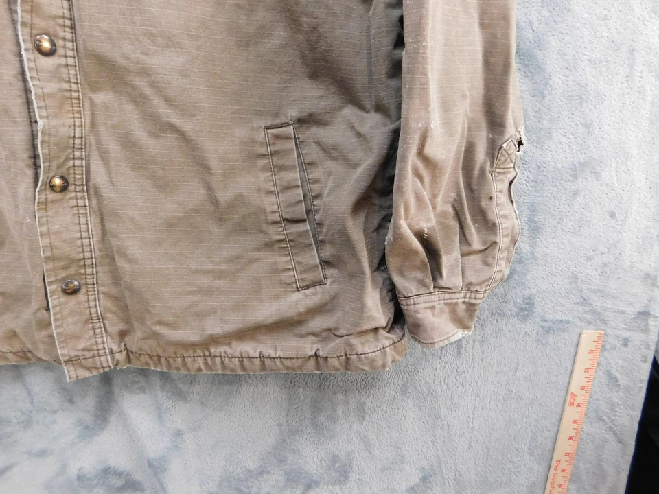 Carhartt Jacket Mens XL Brown Quilted Lined Workwear Applied Consultants Grunge - Image 3 of 4