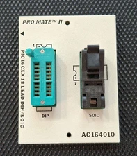 PRO MATE II, AC164010 , PIC16CXX/ 18 LEAD DIP/SOIC Programing Module