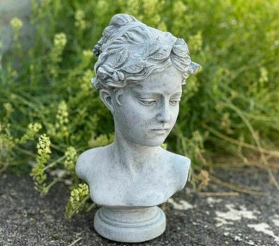Frostfeste Steinfigur Frauenbüste Aphrodite Gartenfigur Steinguss
