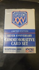 Super Bowl XXV Silver Anniversary Commemorative Card Set New!