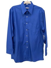 Geoffrey Beene Dress Shirt Size Large 16 32/33 Quick Dry Wrinkle Free Workwear