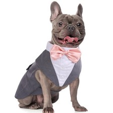 Dog Tuxedo for Medium Dogs, Dog Suit and Bowtie, Formal Dogs Wedding Outfit, ...