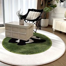 Round Floor Mat,Flannel Material,Modern Soft and Exquisite Craftsmanship Suitab