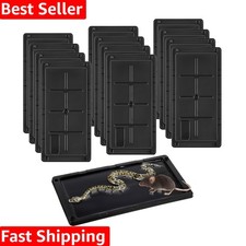 12 Pack Glue Traps for Rats and Snakes, Larger and Heavy Duty Baited Sticky T...