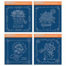 Clarity Stamps Groovi Parchment Embossing Linda's Floral Gifts A5 Square