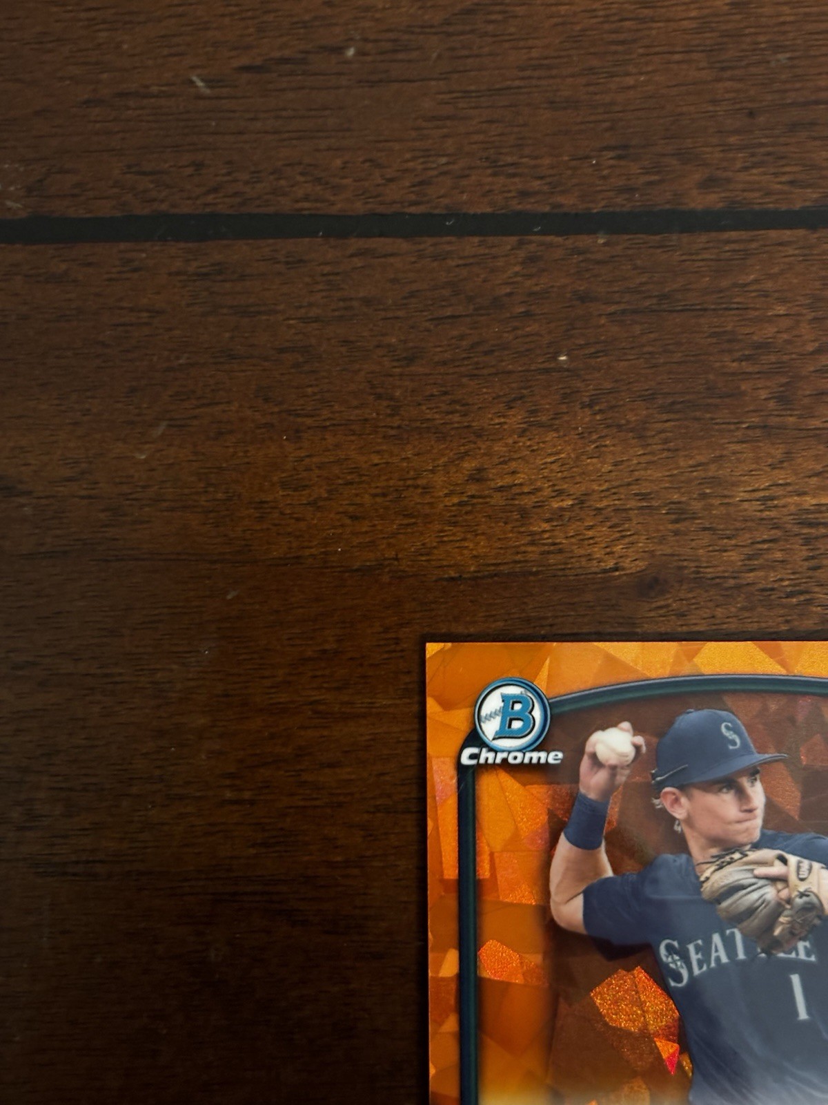 2023 Colt Emerson 1st Bowman Chrome Auto Orange Sapphire /25 Mariner Rookie READ view 3