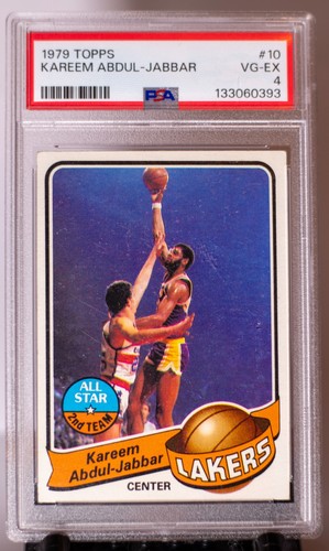 1979 TOPPS BASKETBALL #10 KAREEM ABDUL-JABBAR PSA 4 VG-EX LEGEND FREE SHIPPING!!