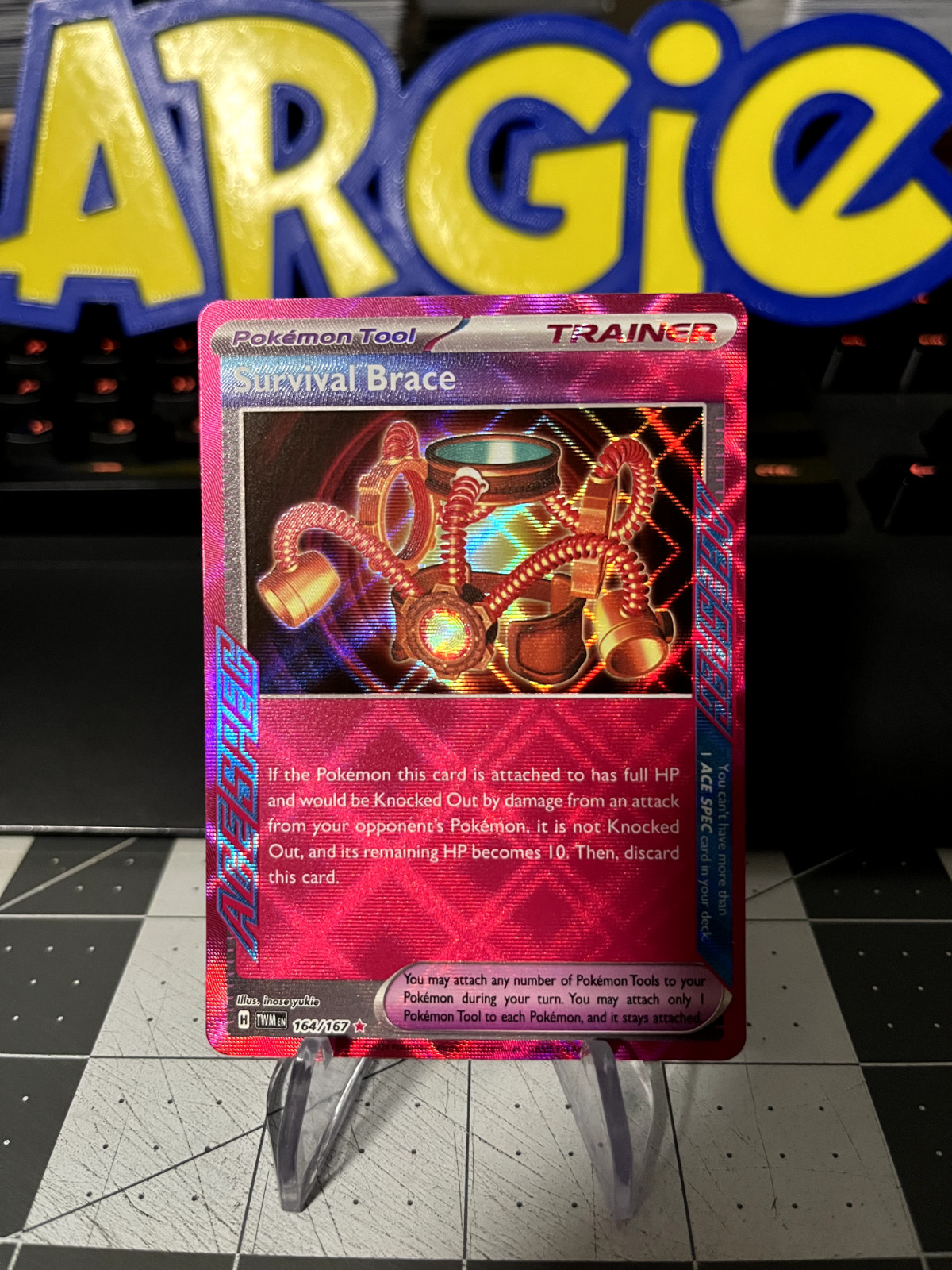 Survival Brace 164/167 ACE Spec - Twilight Masquerade Pokemon Card - NM