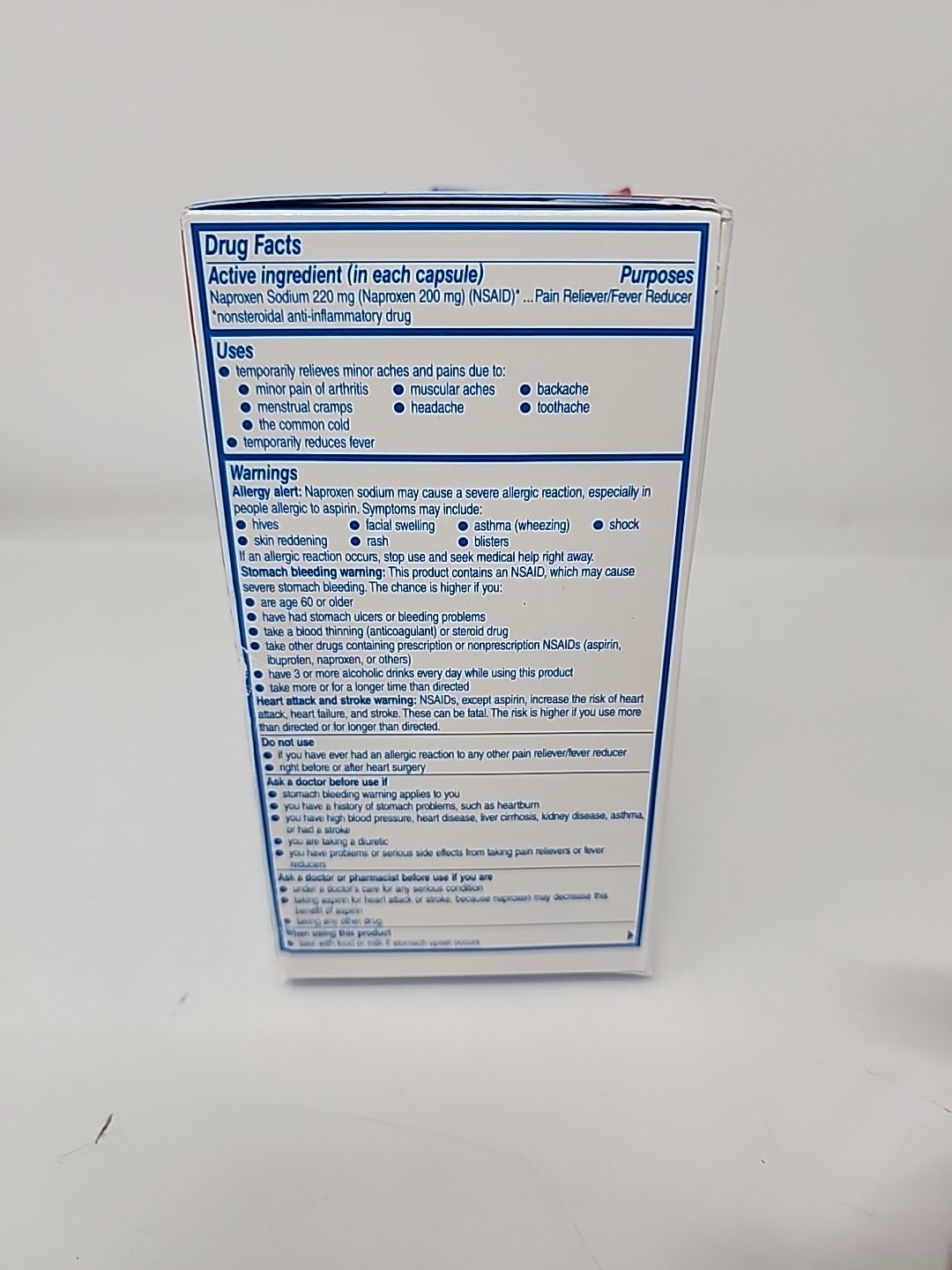 Aleve  Naproxen Sodium Liquid Gels Easy Open Arthritis Cap  80 Count BB: 07/26