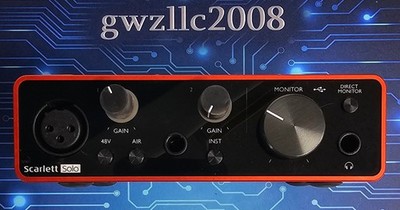 Focusrite Scarlett Solo 3rd Gen 2 Channel USB Audio Interface Recording Preamp