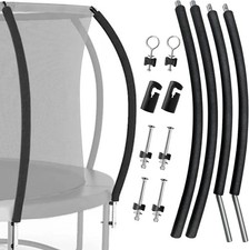 2 Sets Universal Trampoline Replacement Curved Net Pole, Curved Poles Kit for 10