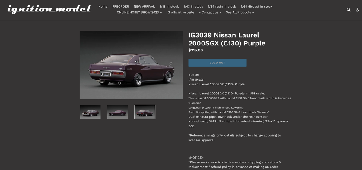 1/18 Ignition model Nissan Laurel 2000 SGX in Purple IG3039 | eBay