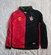 Small Charly Atlas FC Bi-Campeon 2022-2023 Jersey Long Sleeve Red Black Home