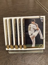2025 Topps Update Kyle Hart Rookie RC 5-Card Player Lot #US301 Padres