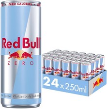 Red Bull Energy Drink Zero 24x250ml Caffeine Taurine B-Group Vitamins Sweeteners