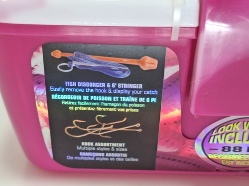 Wormgear Tackle Box South Bend 88 Piece Pink Fishing Gear Hooks Bobbers Swivels - Picture 6 of 11