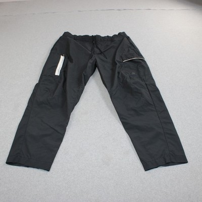 Nike Essential Pants Men 34 Black Elastic Waist Zip Pockets Athletic Streetwear