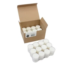 Stonebriar Bulk 48 Pack Unscented Smokeless Long Clear Cup Tea Light Candles