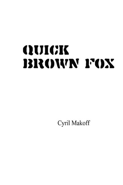 Cyril Makoff | Quick Brown Fox | Taschenbuch | Englisch (2008)-image