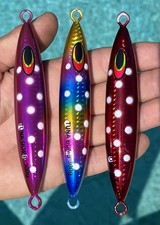 Lot 3  300g   Heavy  Jig BLUEFIN  TUNA Bomb JIGS - Best  Glow Fully Rigged Glow
