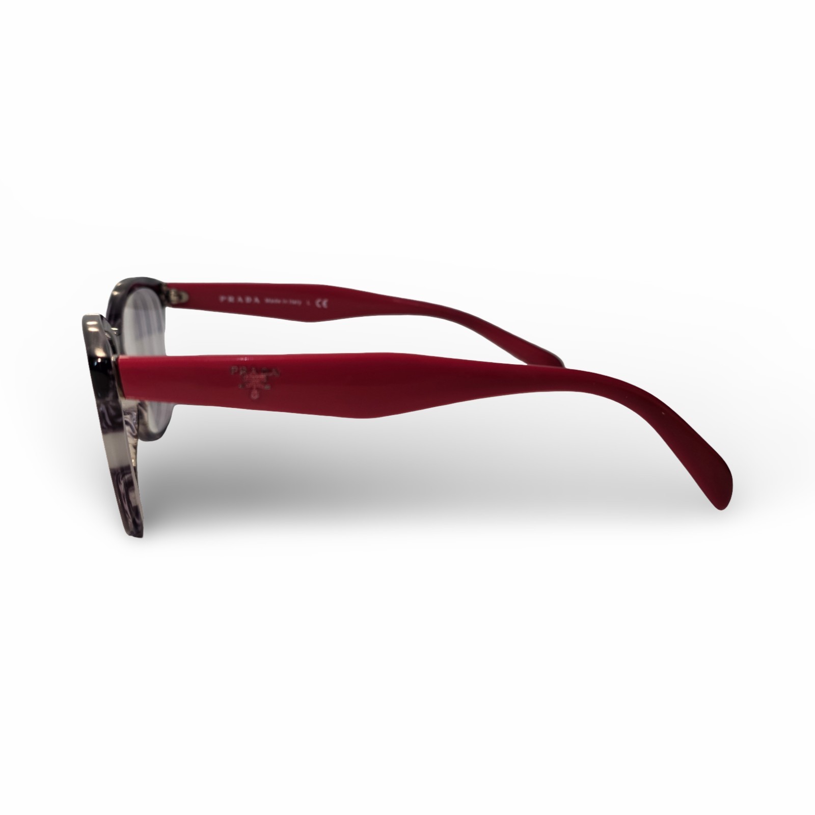 PRADA Heritage VPR 12T Cat Eye Eyeglasses Grey Marble & Red 51-17-140 w/ Case thumbnail 16