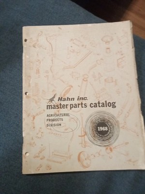 1968 Hahn Hi-Boy Sprayer Parts Manual List Catalog  