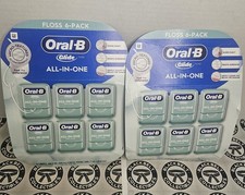 Lot Of 2 X 6 Pack Oral-B Glide All-In-One Mint Flavor Dental Floss