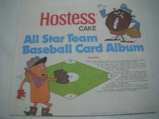 Hostess Cake All Star Team Baseball Card Album-Post Cards & Play a Game