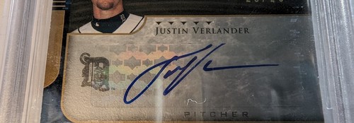 2005 Ultimate Collection Dual BV Justin Verlander RC Auto /25 BGS 7.5 Bonderman - Picture 8 of 8