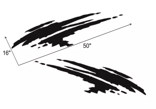FOR Jeep Car Side Decals 2PCS Graphic Vinyl Mud Splash Car Sticker Custom Size - Bild 1 von 9
