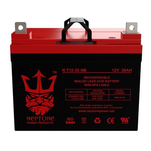 Ihc Cub Garden 109 12V 35Ah SLA Replacement Lawn mower Battery by Neptune - Picture 2 of 9