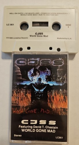 CJSS -World Gone Mad Cassette tape Leviathon LC861 1986 Speed Metal