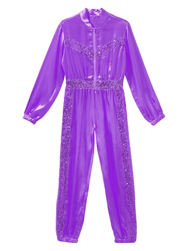 Girls Jumpsuit Hip-hop Romper Dance Bodysuits Street Outfits Xmas Costume Show - Picture 40 of 71