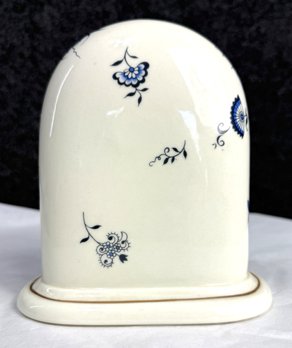 VINTAGE JONAL QUARTZ MANTLE CLOCK Blue Floral Delft Style Pattern Works Great - Picture 3 of 13