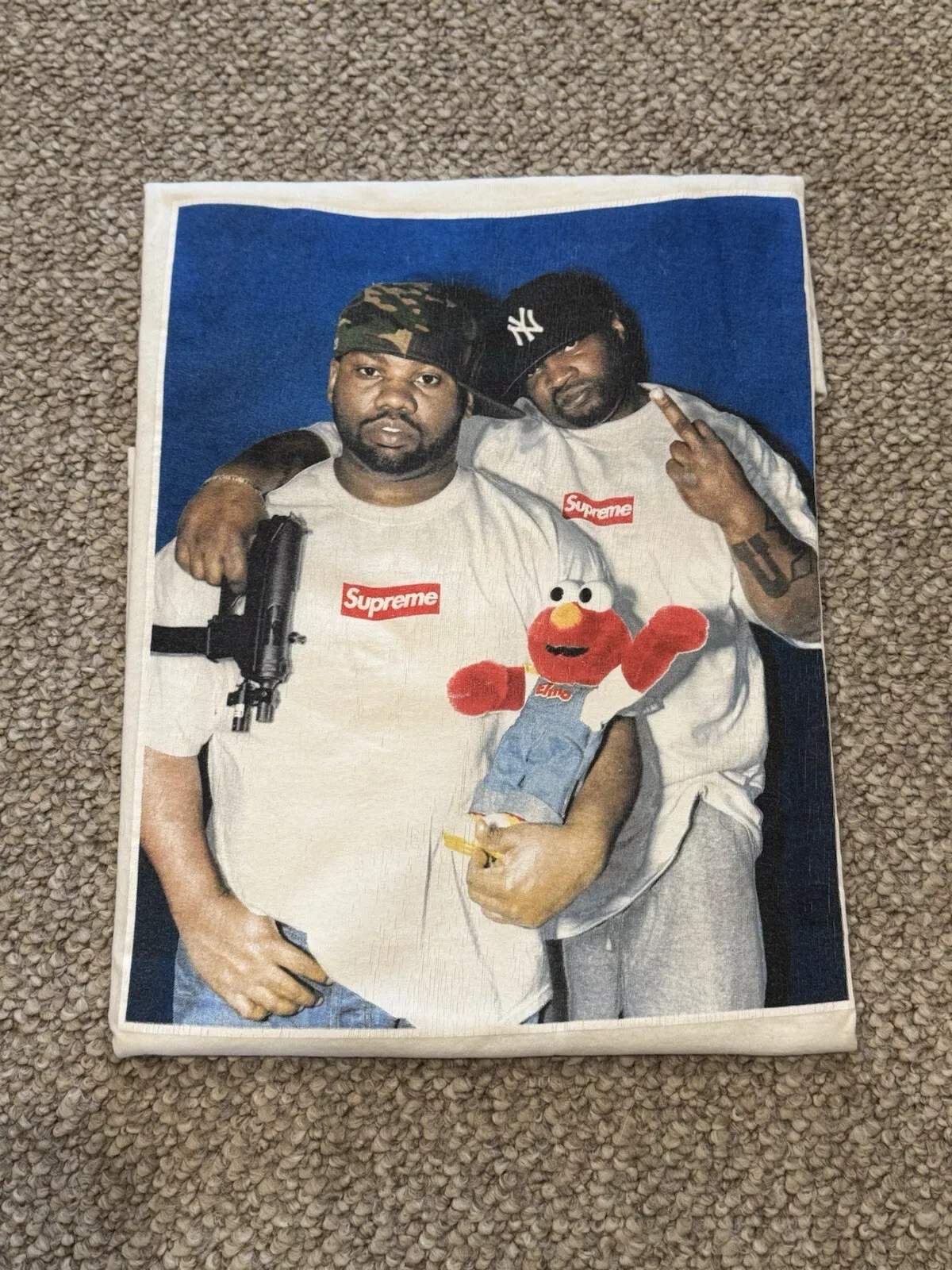 T shirt blanc Supreme Raekwon Ghostface Killah FW 2005 Elmo Photo taille L