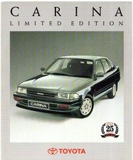 Toyota Carina Limited Edition 1.6 5-dr 1990 UK Market Single Sheet Brochure