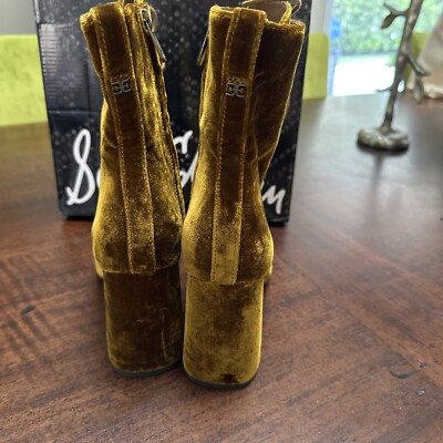 Ankle Boots Carney Lace Up Velvet Booties Womens Sam Edelman Lace