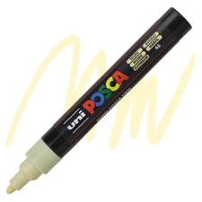 Posca Markers, Paint Marker, Ivory Paint, 5M Medium Tip, Opaque, Acrylic, Cream